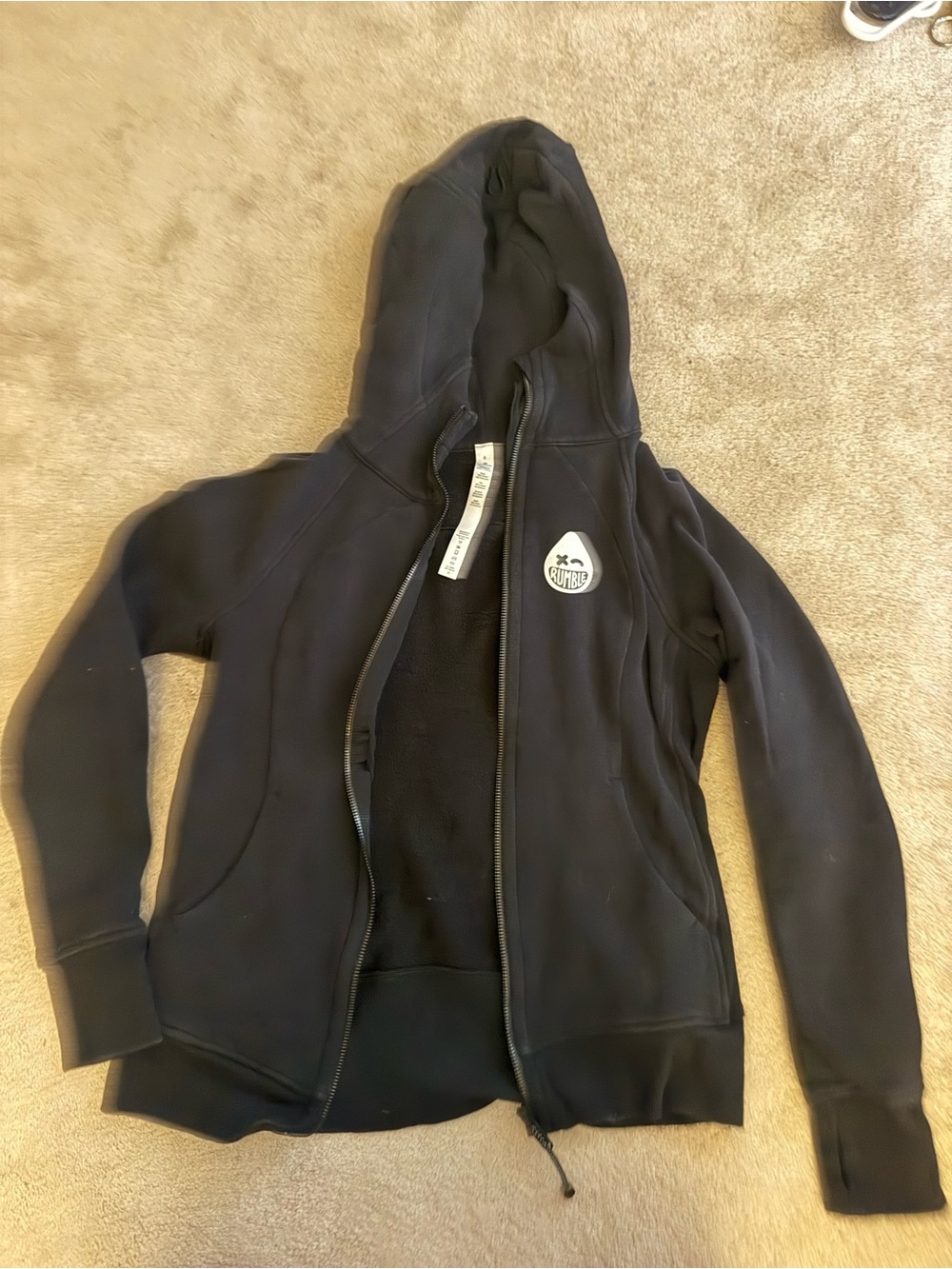 lululemon athletica Black Full-Zip Hooded Sweatshirt
